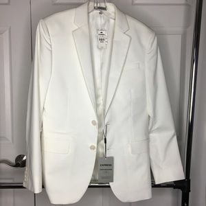 FITTED WHITE PHOTOGRAPHER SUIT JACKET